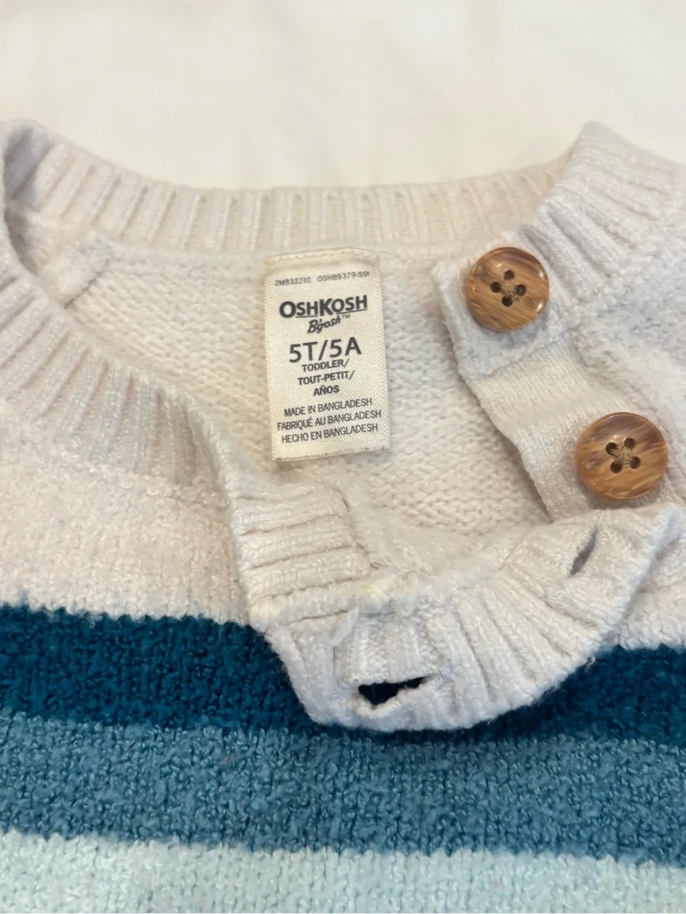 OshKosh Girls Multicolor Stripe Sweater